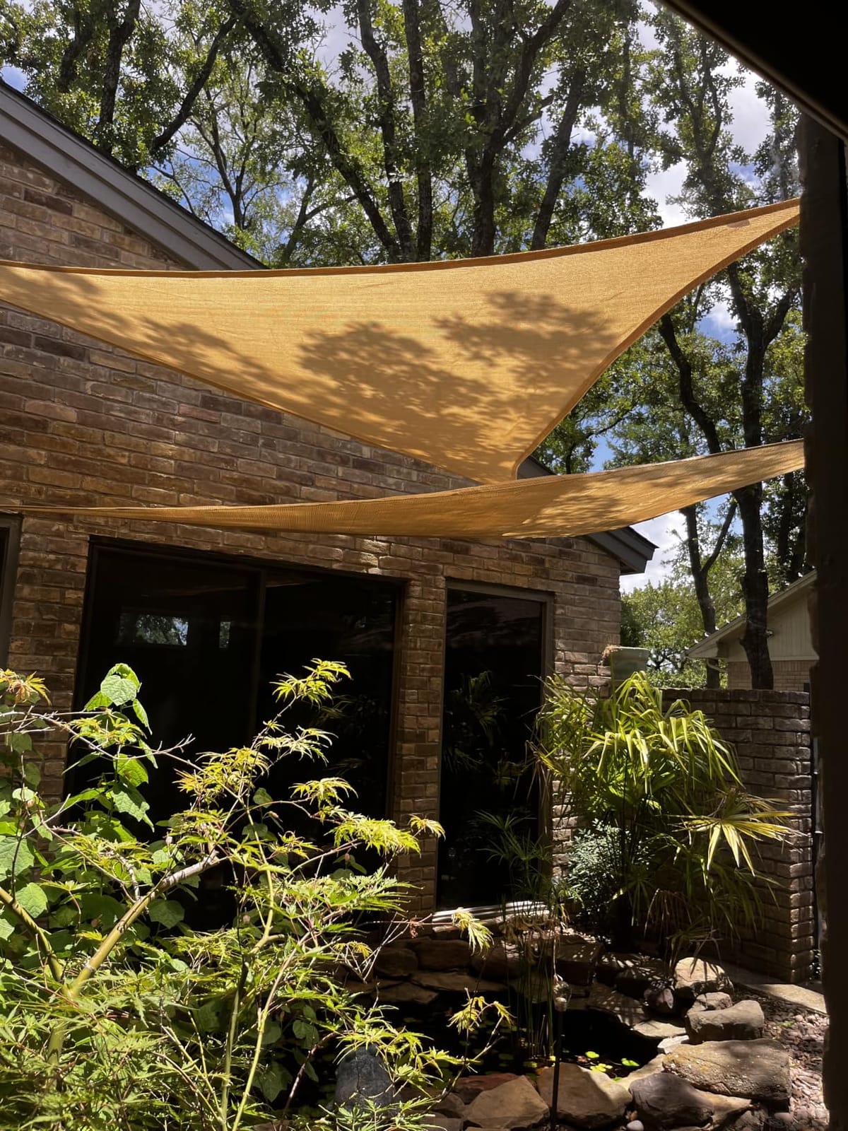 Shade&Beyond Triangle Sun Shade Sail 16'X16'X16' Permeable Canopy Sand for Patio Garden Yard Deck Pergola (We Make Custom Size) customer photo 1
