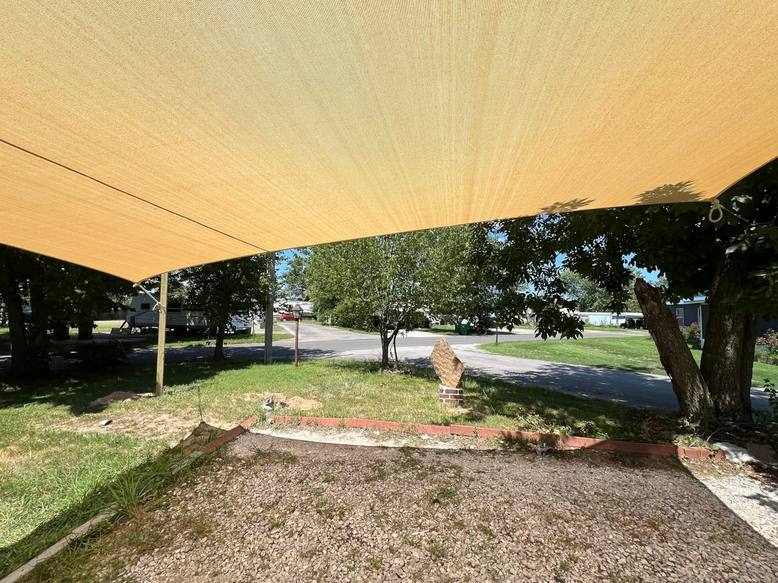 Shade&Beyond Triangle Sun Shade Sail 16'X16'X16' Permeable Canopy Sand for Patio Garden Yard Deck Pergola (We Make Custom Size) customer photo 2