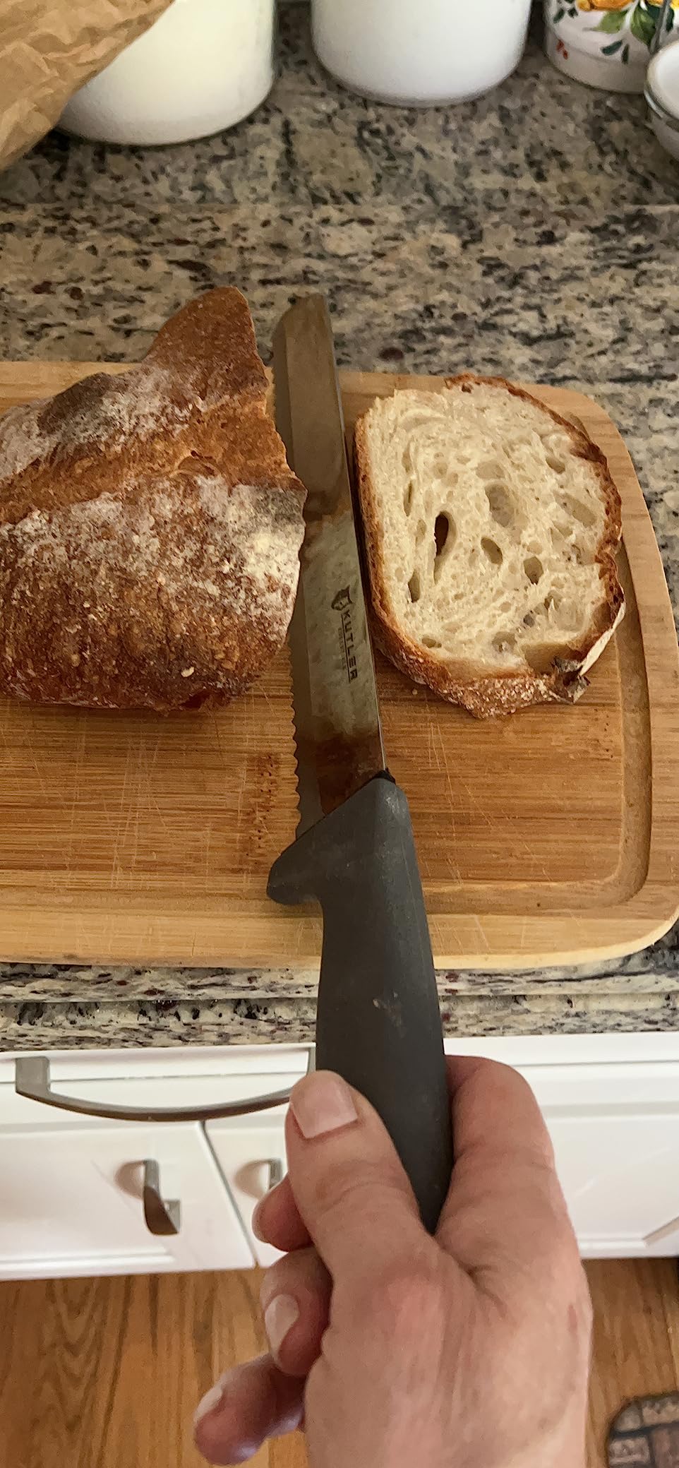 KUTLER Professional 10-Inch Bread Knife and Cake Slicer with Serrated Edge - Ultra-Sharp Stainless Steel Cutlery customer photo 1