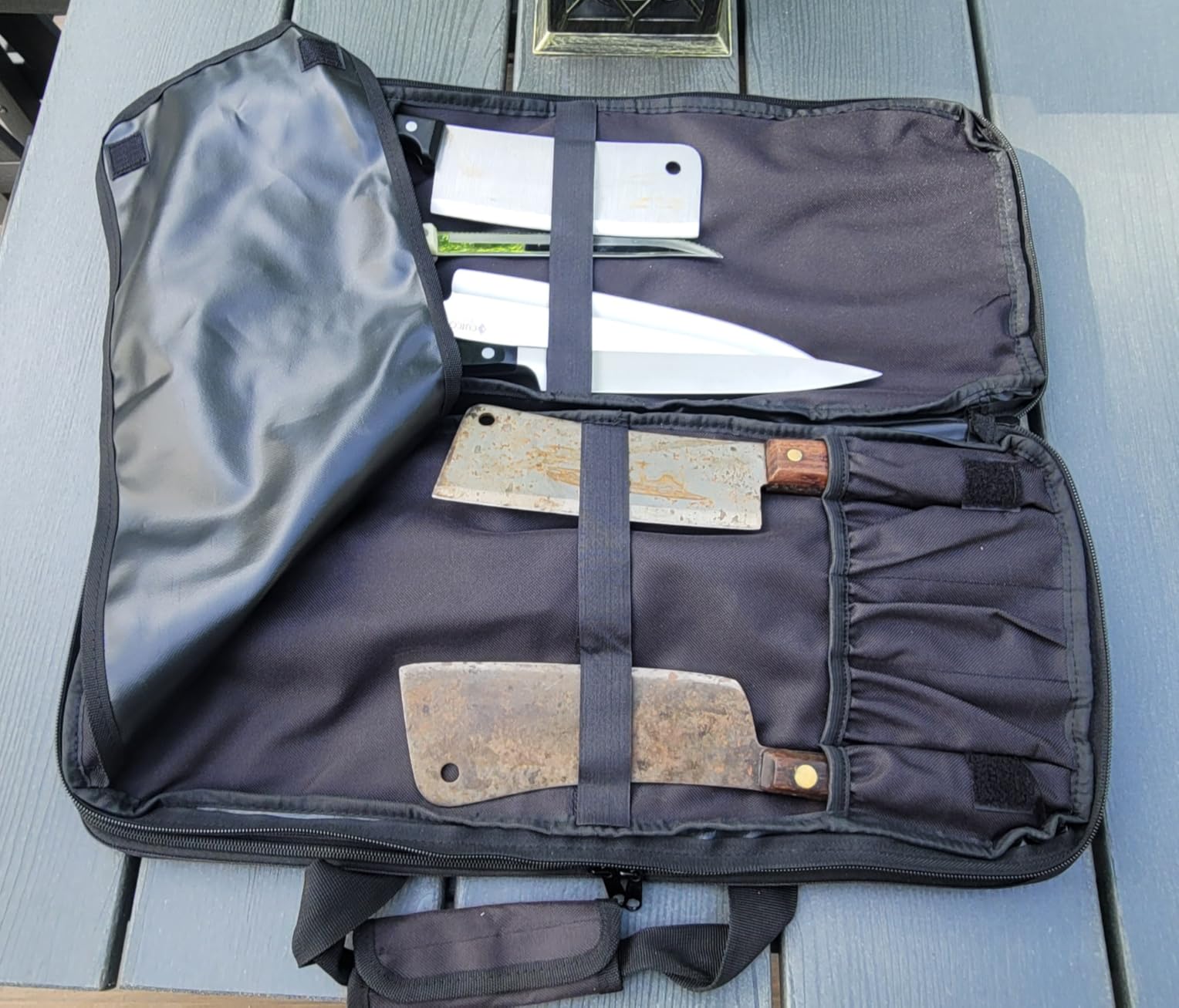 EVERPRIDE Chef Knife Bag Holds 20 Knives PLUS Large Zippered Compartment for Kitchen Tools – Durable, Large Knife Bag for Chefs – Knives Not Included customer photo 2