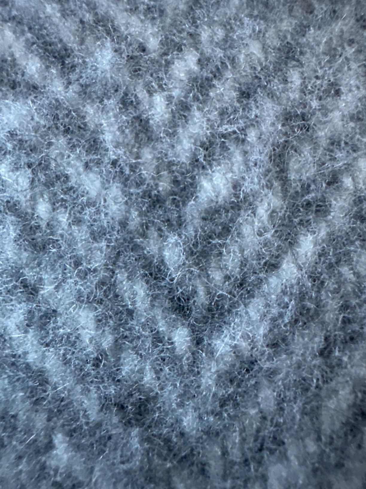 Biddy Murphy Merino & Cashmere Wool Throw Blanket, 54x71in Grey Herringbone customer photo 1