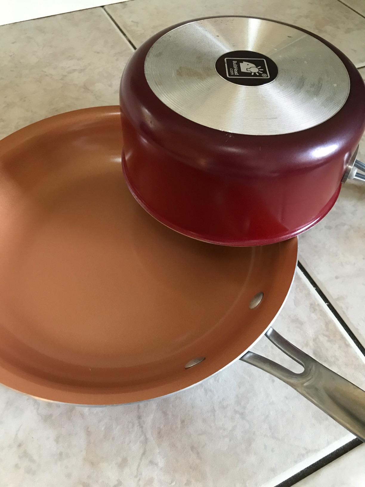 BulbHead Red Copper 10 PC Copper-Infused Ceramic Non-Stick Cookware Set customer photo 1