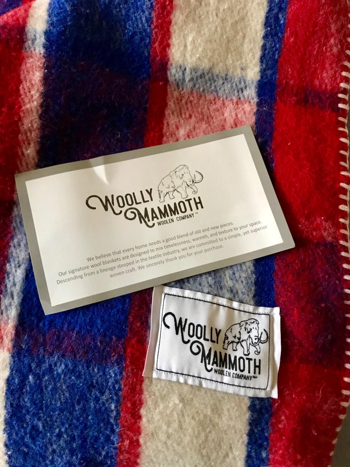 Woolly Mammoth Merino Wool Blanket, Washable Outdoor Throw Blanket, 66