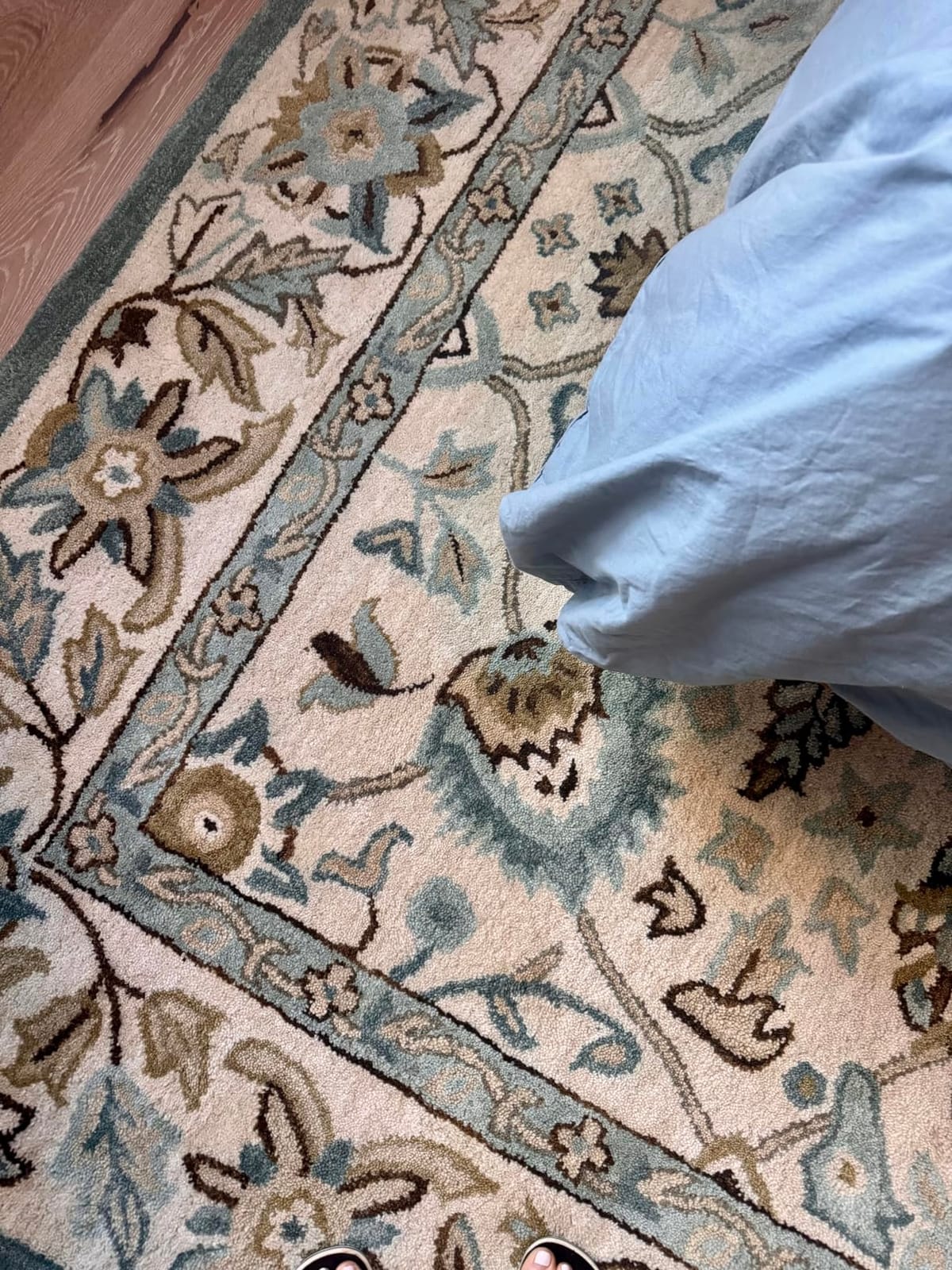 SAFAVIEH Antiquity Collection Area Rug - 9' x 12', Peacock & Blue, Handmade Traditional Oriental Wool, Ideal for High Traffic Areas in Living Room, Bedroom (AT812B) customer photo 2