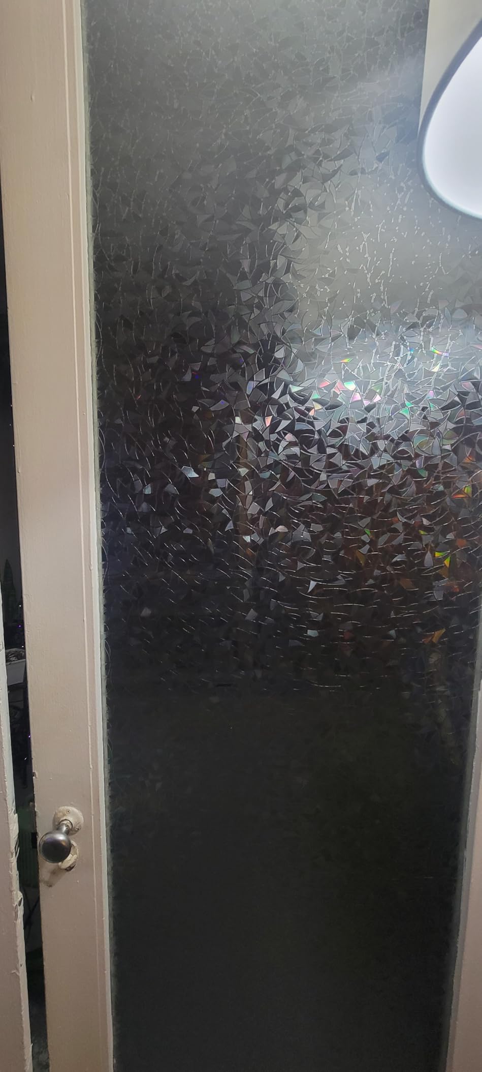 rabbitgoo Rainbow Window Privacy Film, Stained Glass Cling, 17.5