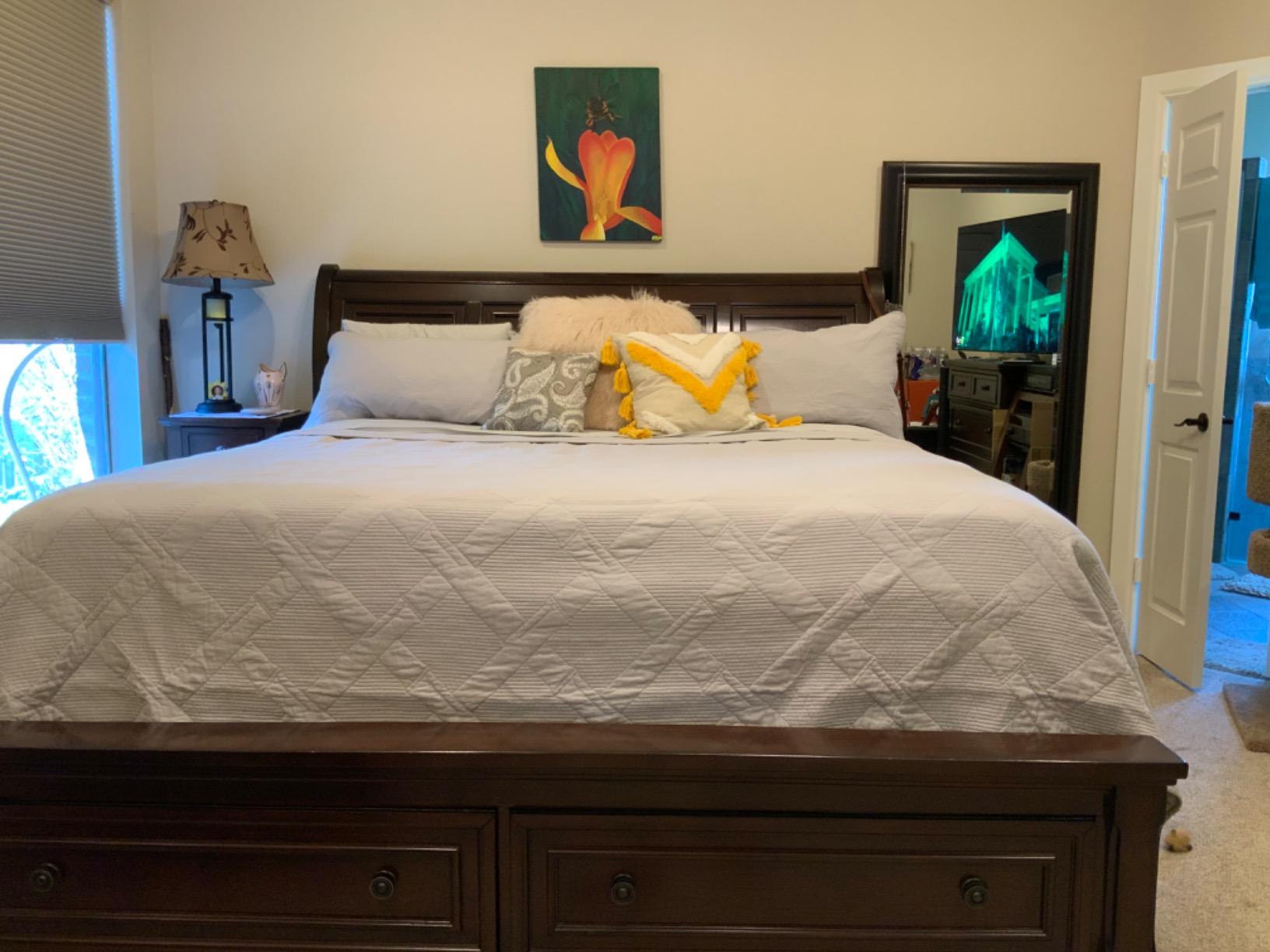 Tache Quilted Yellow Scalloped Buttercup Puffs Matelasse Bedspread Coverlet Set, Queen customer photo 2