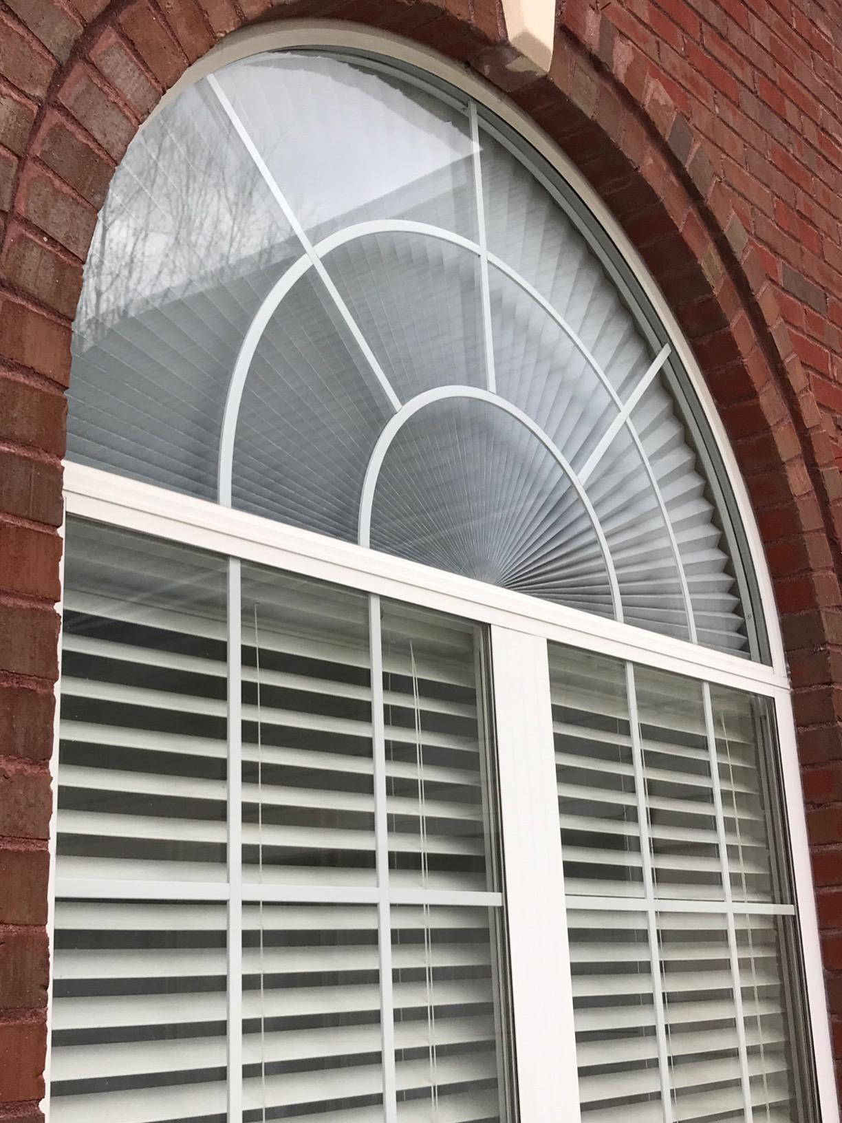 Redi Shade No Tools Original Arch Fabric Light Blocking Pleated Shade customer photo 2