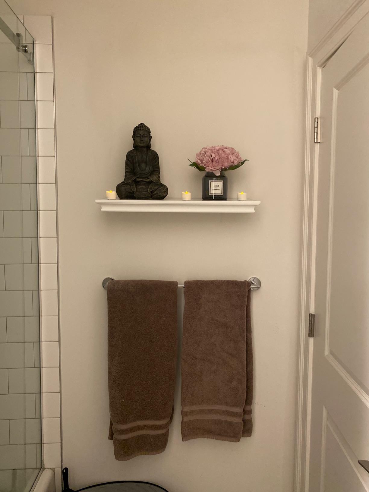 MyGift 11.5 Inch Gray Buddha Statue Resin Meditation Figurine customer photo 1