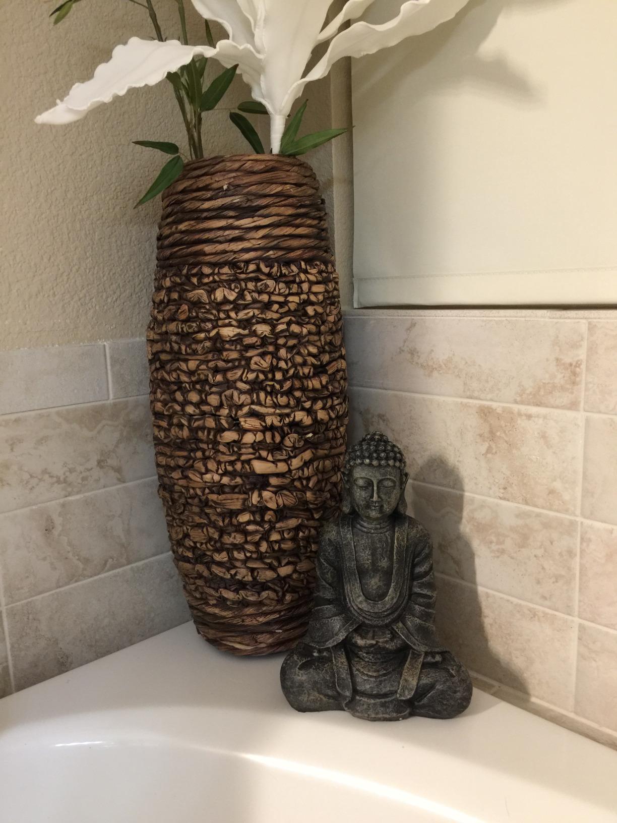 MyGift 11.5 Inch Gray Buddha Statue Resin Meditation Figurine customer photo 2