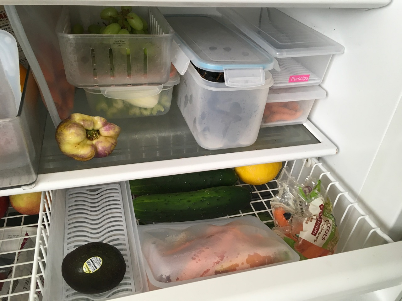 3 Pack 1.5L Fruit Storage Containers for Fridge with Removable Drain Tray customer photo 2