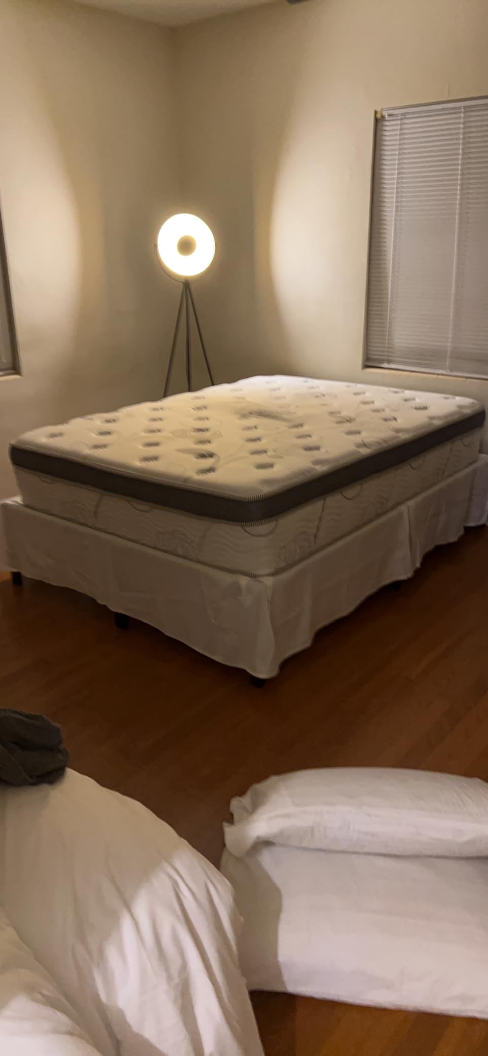 Queen Bed Skirt, Hides Under-Bed Storage 16 Inch Drop, Pleated, White customer photo 2