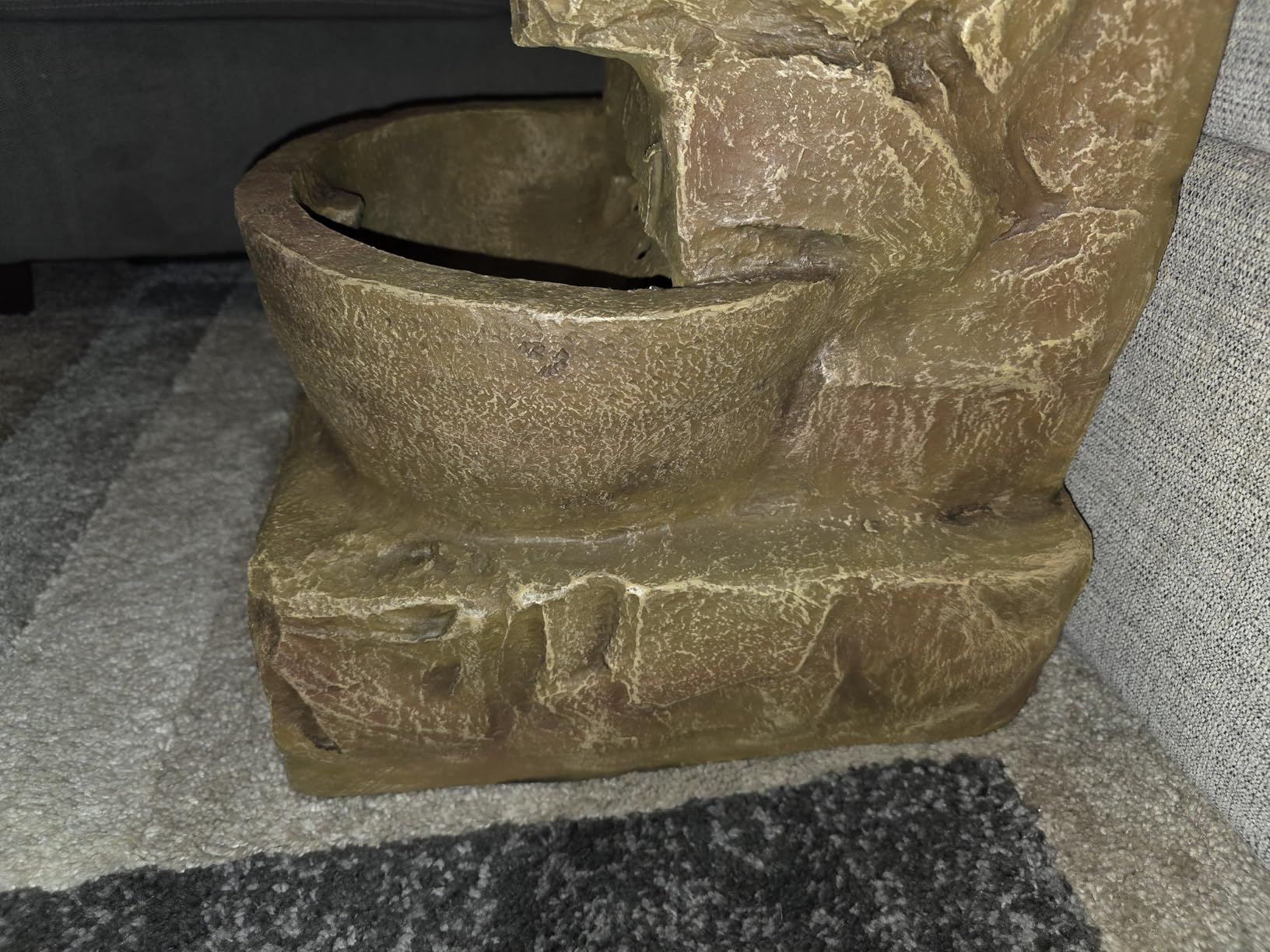 Teamson Home 33.25 in. Cascading Bowls and Stacked Stones LED Outdoor Water Fountain for Gardens, Landscaping, Patios, Balconies, and Lawns for a Calming Oasis in Outdoor Living Spaces, Stone Gray customer photo 2