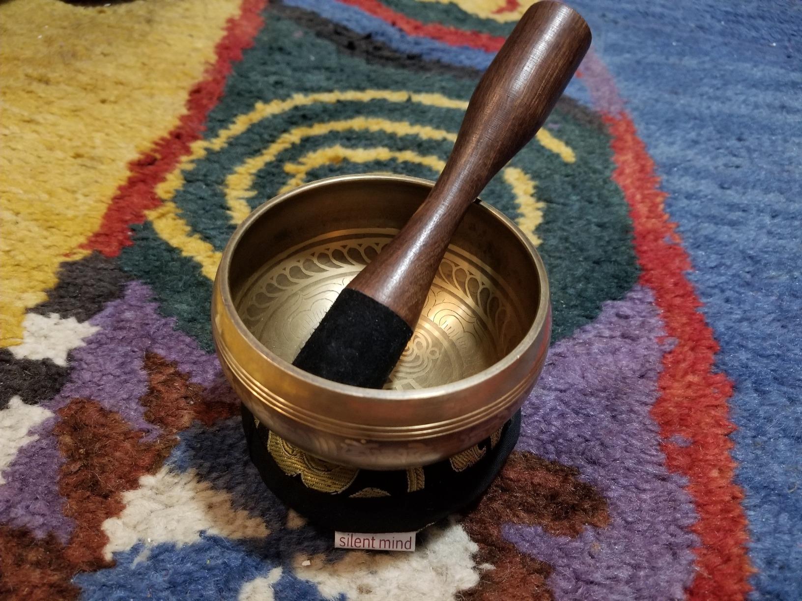 Silent Mind Tibetan Singing Bowl Set – Easy to Play & Beginner Friendly Meditation Bowl with Cushion & Mallet | Stress Relief & Mindfulness | Gift-Ready customer photo 2