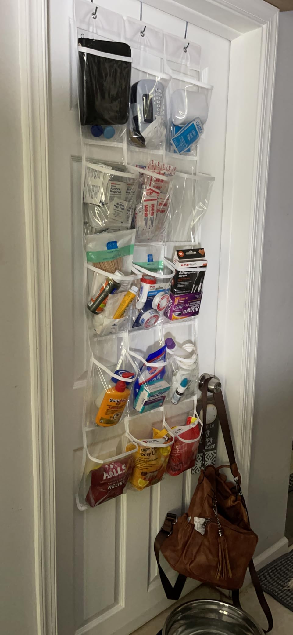 Simple Houseware 15 Pockets Clear Over the Door Pantry Organizer, 2 Pack customer photo 1