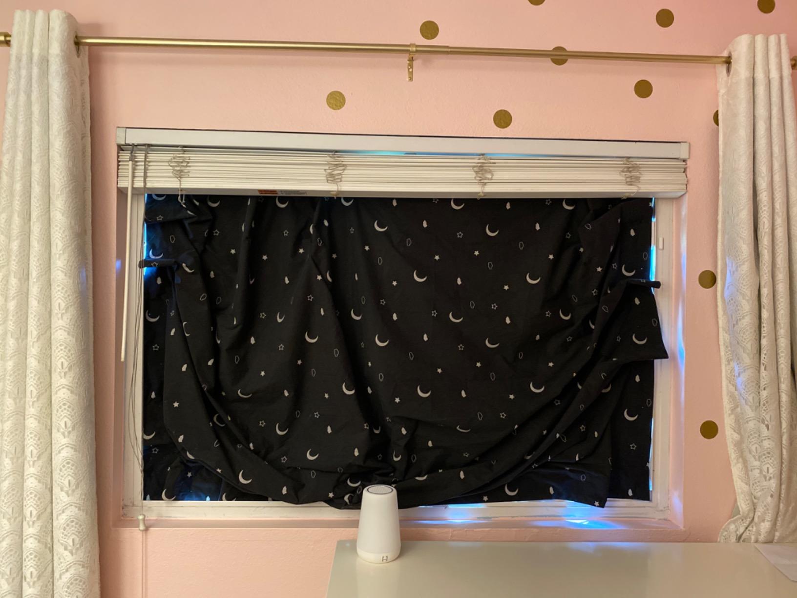 Amazon Basics Portable Room Darkening Blackout Curtain Shade with Suction Cups, Noise Reduction, 50