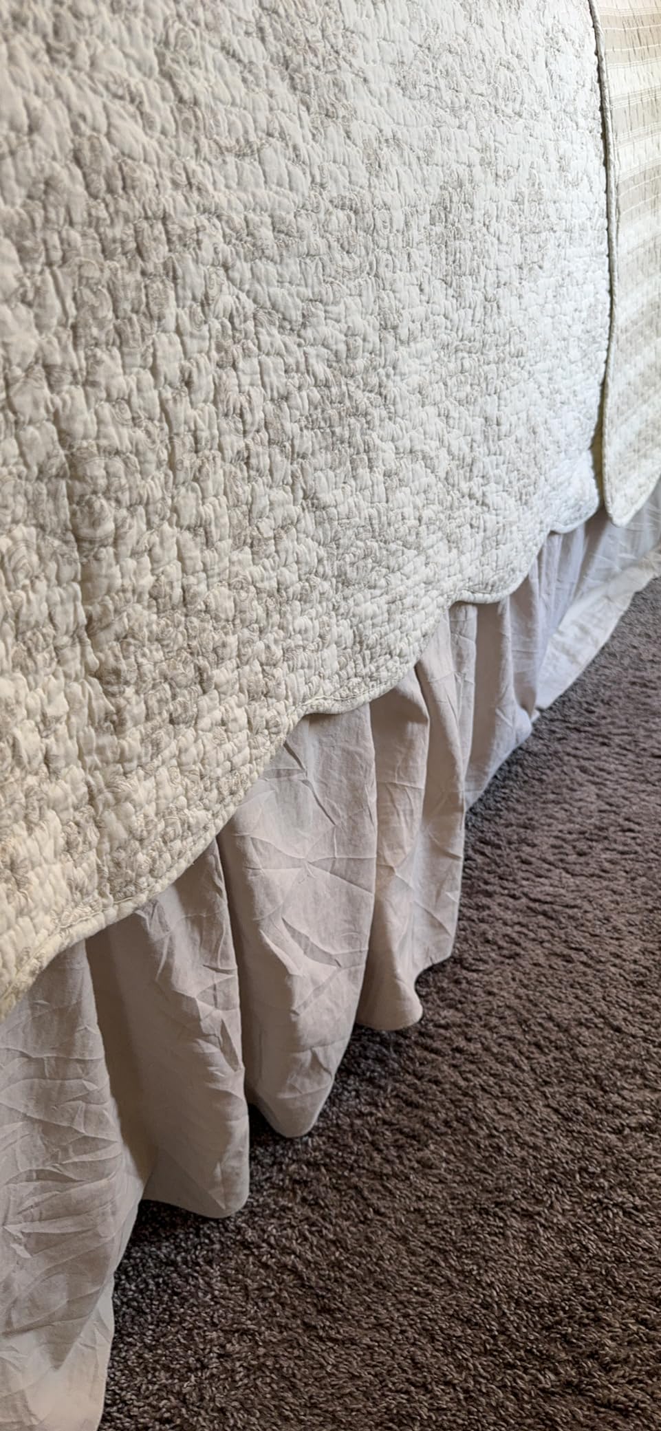 Cozy Line Home Fashions French Medallion 100% Cotton Bedding Quilt Set, Beige Ivory Rose Flower Reversible Coverlet Bedspread (Cream Eggnog, Queen -3 piece) customer photo 2