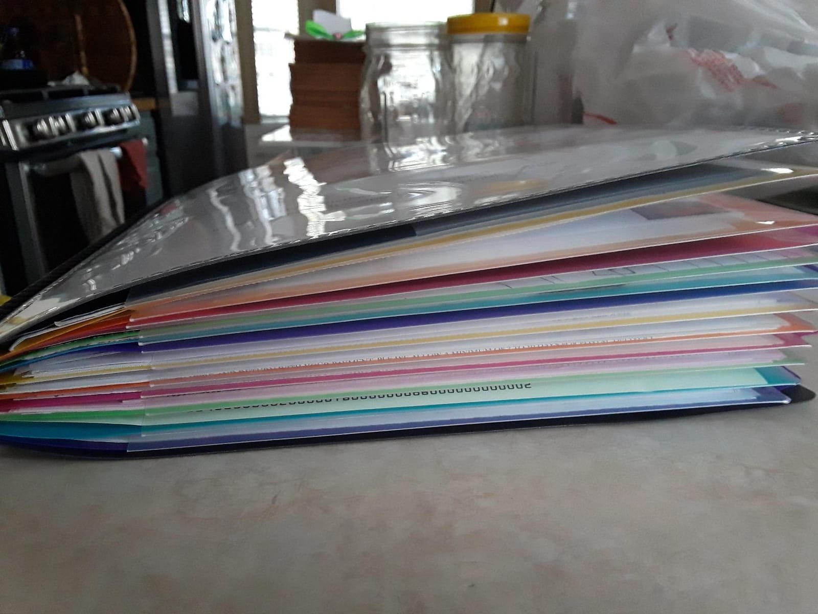 Smead Project Organizer, 24 Pockets, Grey with Assorted Bright Tabs, Tear Resistant Poly, 1/3-Cut Tabs, Letter Size (89206) customer photo 2