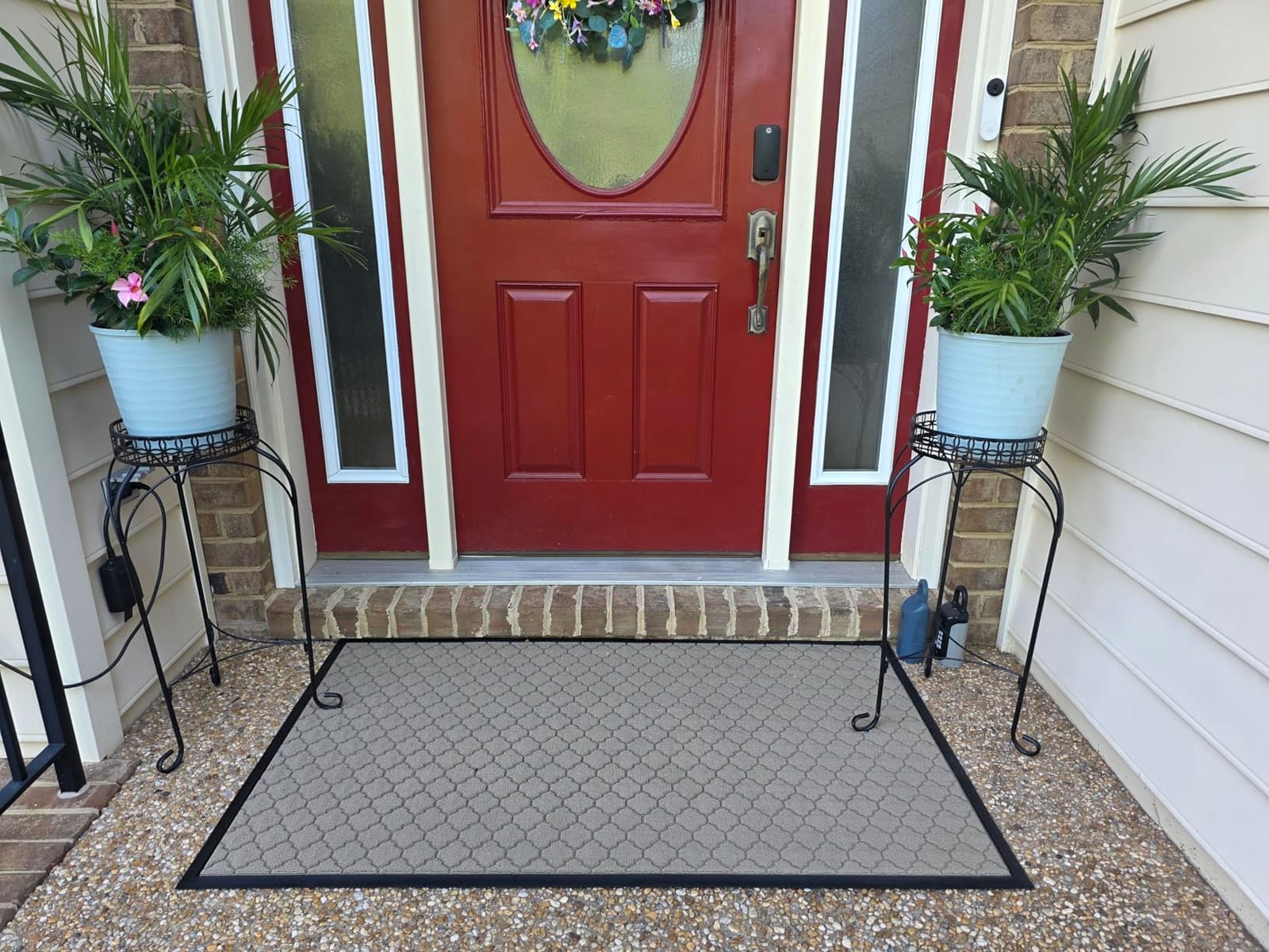GORILLA GRIP WeatherMAX Door Mat, Indoor Outdoor Use, 29x17 Gray Diamond customer photo 1