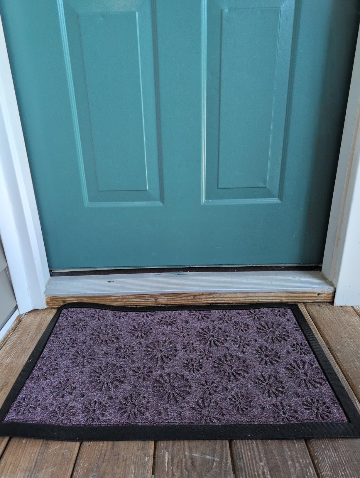 GORILLA GRIP WeatherMAX Door Mat, Indoor Outdoor Use, 29x17 Gray Diamond customer photo 2