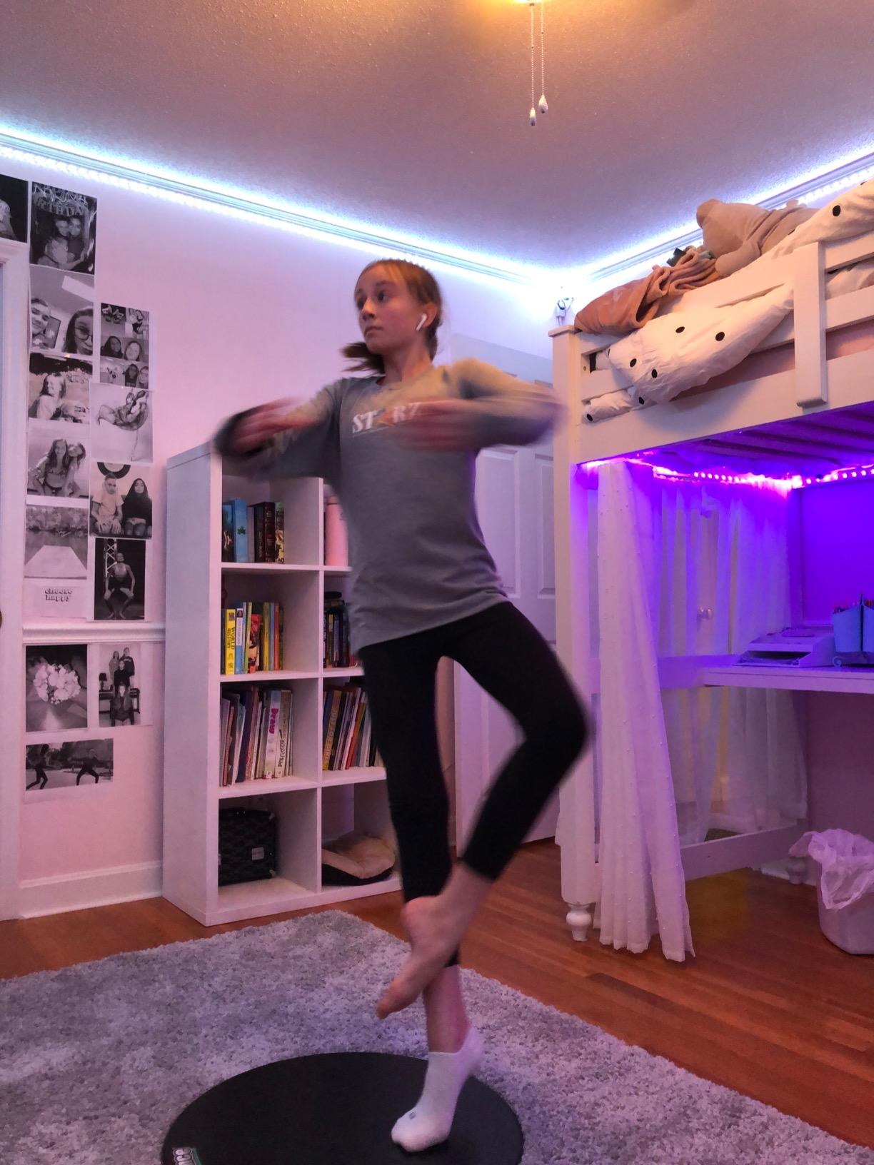 Brand Portable Dance Floor,Marley Flooring Ballet Training Equipment,Turning Boards for Dancers & Figure Skating Practice Mat,Practice Pirouette,USA Made customer photo 2