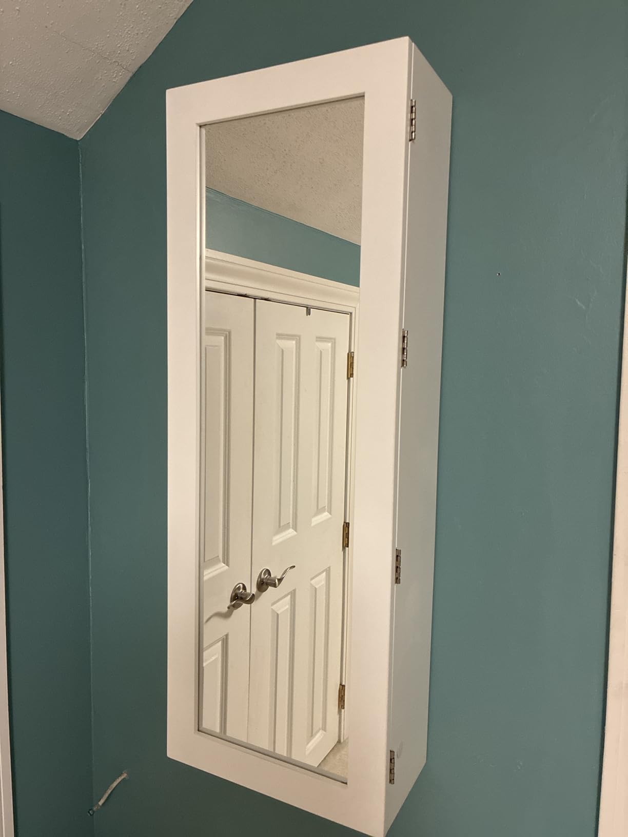 Ironing Board Cabinet with Storage for Laundry Room,White customer photo 1