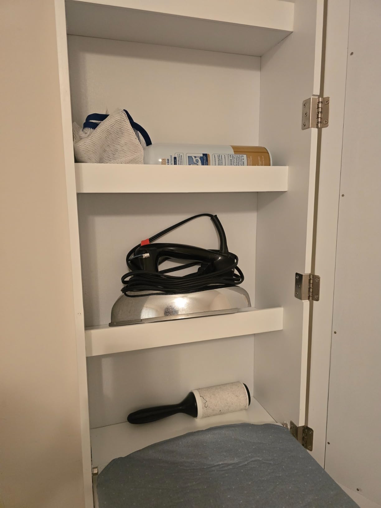 Ironing Board Cabinet with Storage for Laundry Room,White customer photo 2