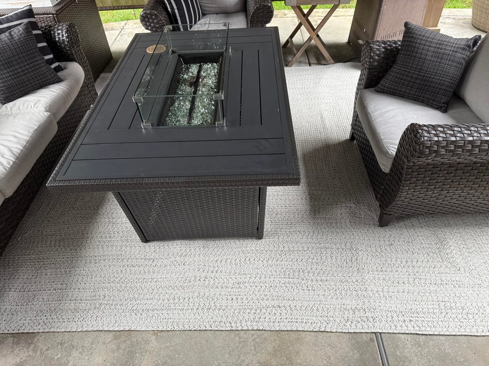 nuLOOM Wynn Ivory Solid Braided Indoor/Outdoor Area Rug, 5' x 8' customer photo 1
