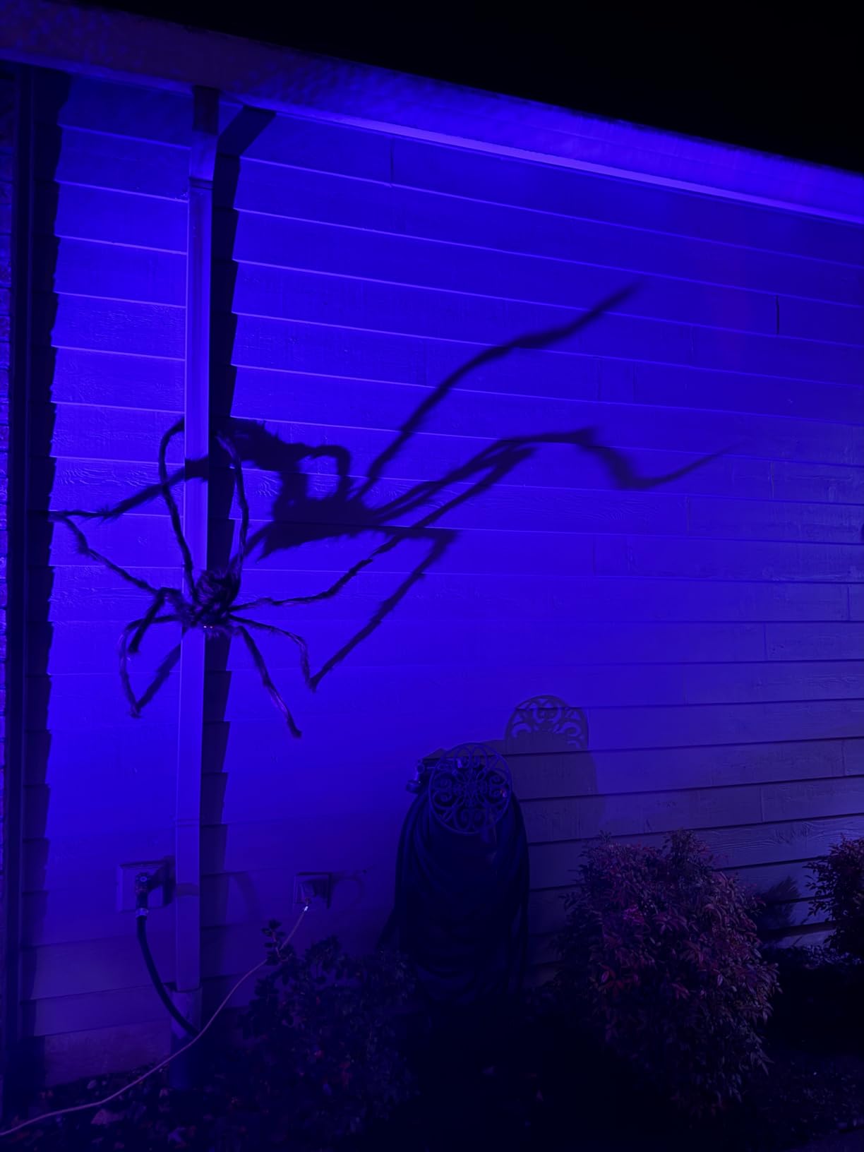 JOYIN Halloween Outdoor Decorations Giant Spider, 5 Ft Large Spider for Yard Lawn Garden Patio Scary Halloween Outside Decor, Indoor Haunted House Prop and Home Party Decor, Black customer photo 1