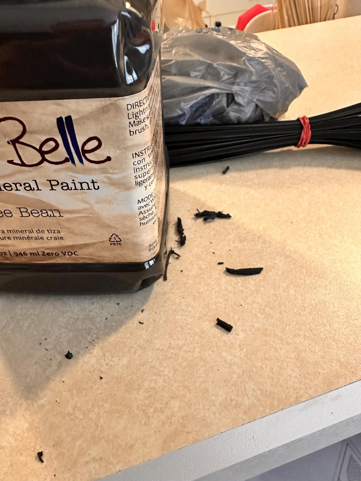 Dixie Belle Paint Company Chalk Mineral Paint - Caviar (8oz) | Matte Black Chic Chalk Mineral DIY Furniture Paint, Cabinets, Eco-Friendly Low Odor Wood, Metal & More customer photo 1