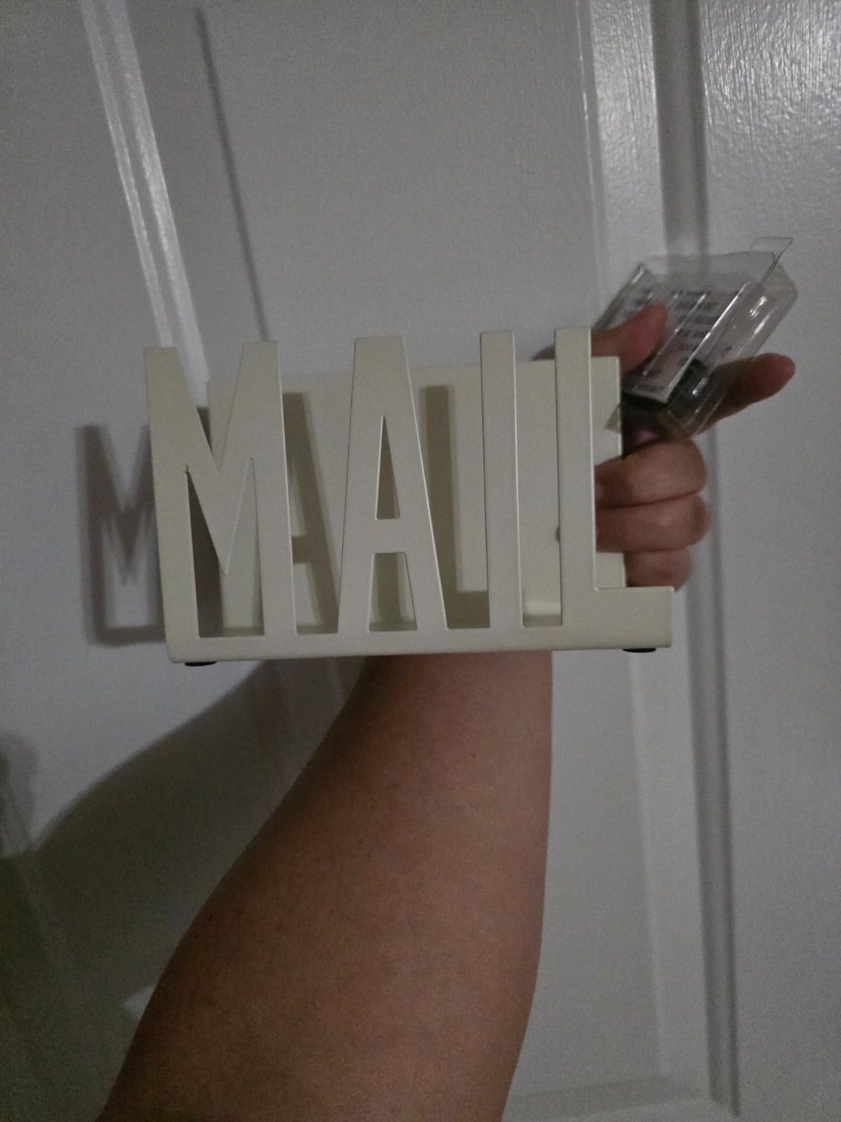 MyGift Modern Black Mail Holder Organizer with Cutout MAIL Lettering Design customer photo 2