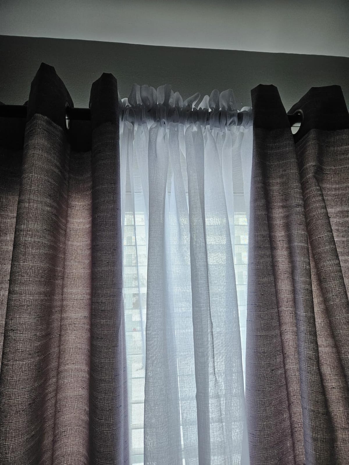MYSTIC-HOME Sheer Curtains White 63 Inch Length, Rod Pocket Voile Drapes for Living Room, Bedroom, Window Treatments Semi Crinkle Curtain Panels for Yard, Patio, Villa, Parlor, Set of 2, 52
