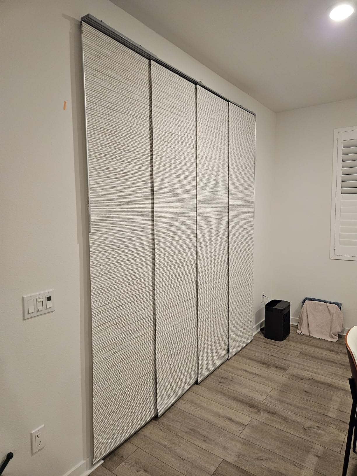 GoDear Design Woven Panel Track Blinds, Marble customer photo 2