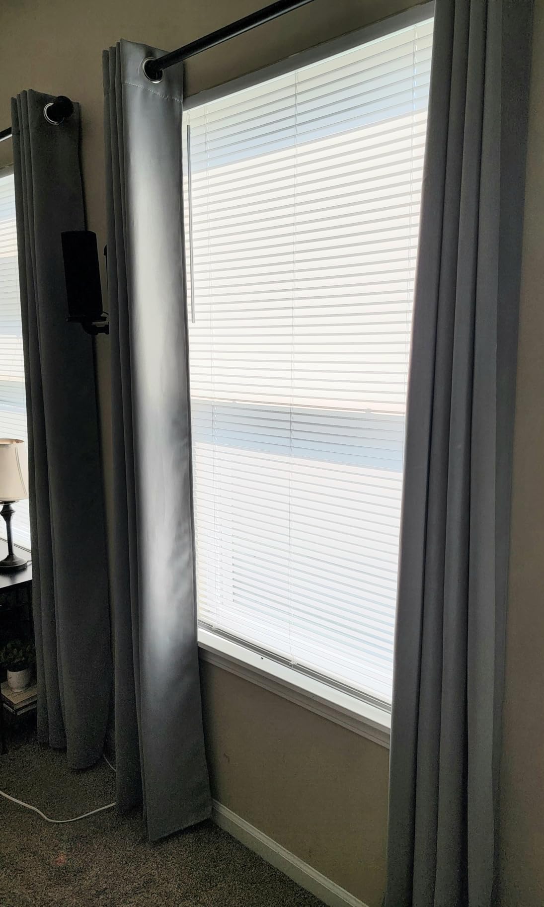 HOMEIDEAS Blackout Curtains for Bedroom 52 X 84 Inch Long 2 Panels Set Light Grey/Gray Room Darkening Curtains/Drapes, Soundproof Thermal Grommet Window Curtains for Living Room customer photo 2