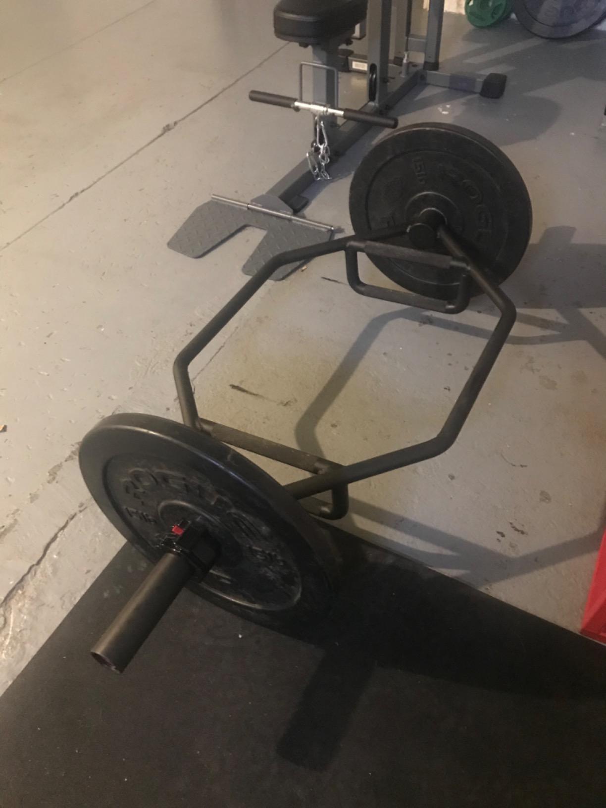 Synergee 20kg and 25kg Chrome or Black Olympic Hex Barbell Trap Bar with Rotating, Flat or Raised Handles for Squats, Deadlifts, Shrugs. customer photo 2