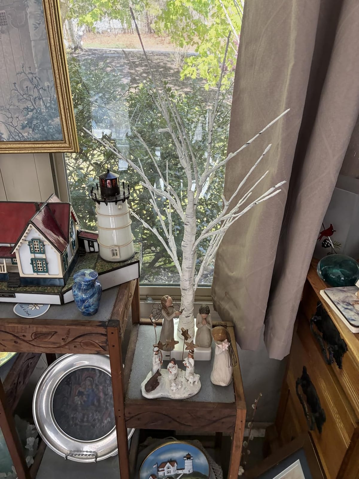 EAMBRITE Lighted Birch Tree Home Decor, Christmas Decorations Indoor 2Pack 24 LED Light Up Tabletop Mini Small Artificial White Trees Lamp with Lights Battery Operated/USB for Table Mantel (2FT) customer photo 2