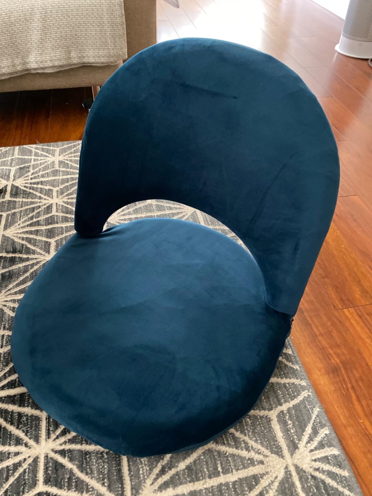 Nnewvante Floor Chair,42 Position Adjustable Back Support,Blue customer photo 2