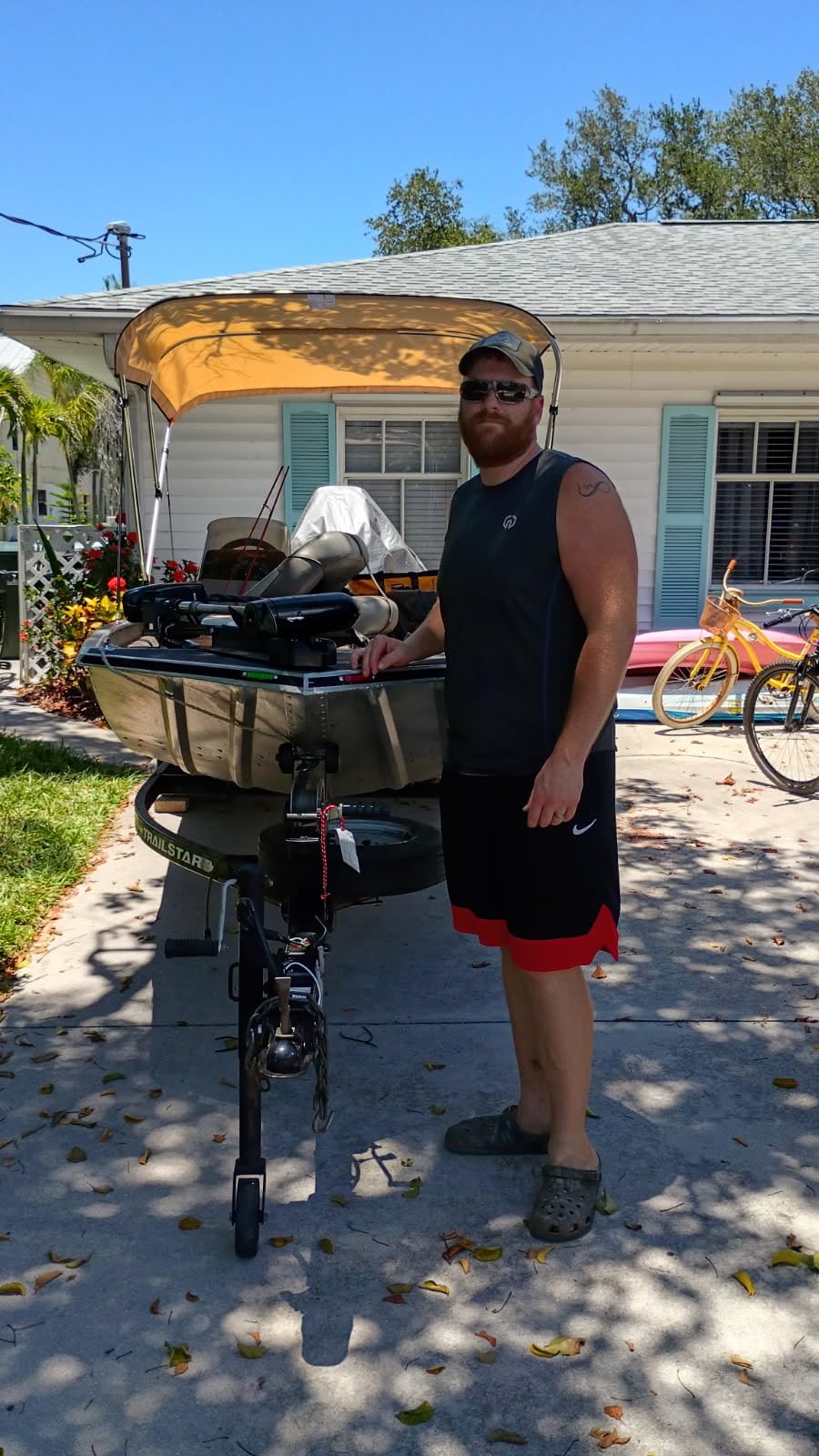 Seamander Bimini Top for Boats,10 Color Options,14 Different Sizes,6061-T6 1.5mm wall Thickness Aluminum Frame,4 Adjustable Straps & 2 Rear Support Poles,All Hardwares&Storage Boot customer photo 1