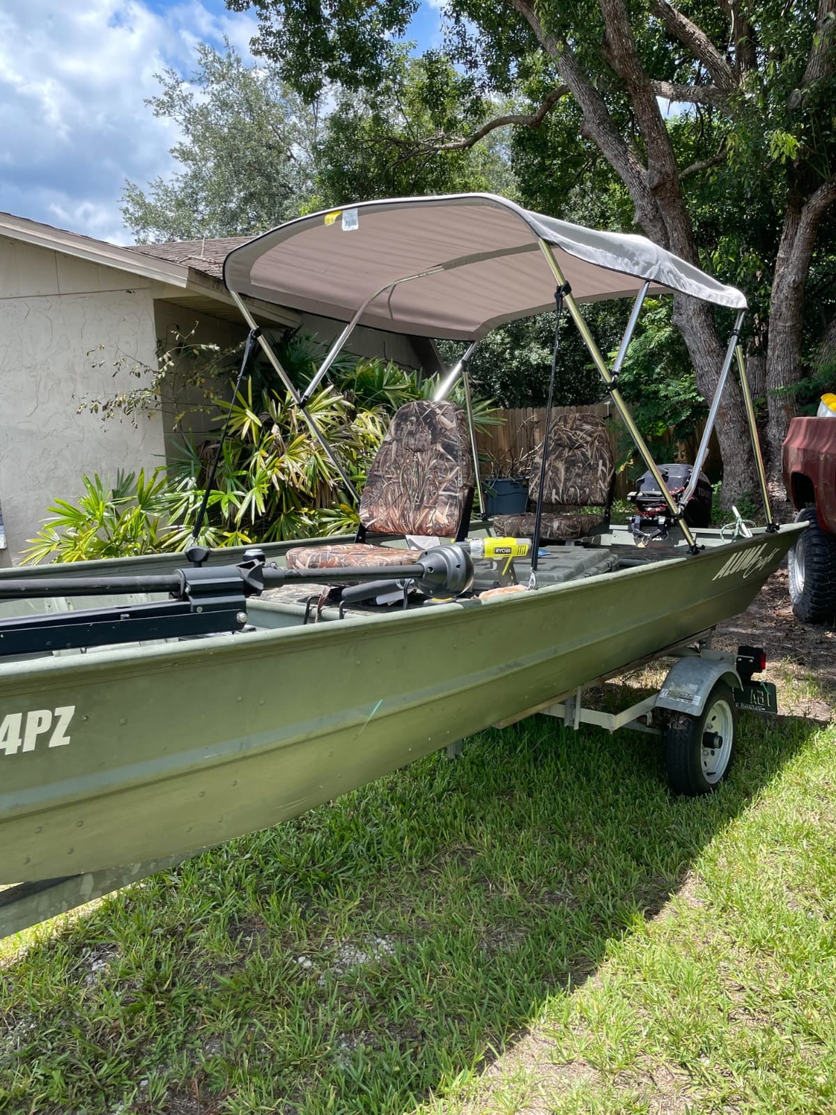 Seamander Bimini Top for Boats,10 Color Options,14 Different Sizes,6061-T6 1.5mm wall Thickness Aluminum Frame,4 Adjustable Straps & 2 Rear Support Poles,All Hardwares&Storage Boot customer photo 2