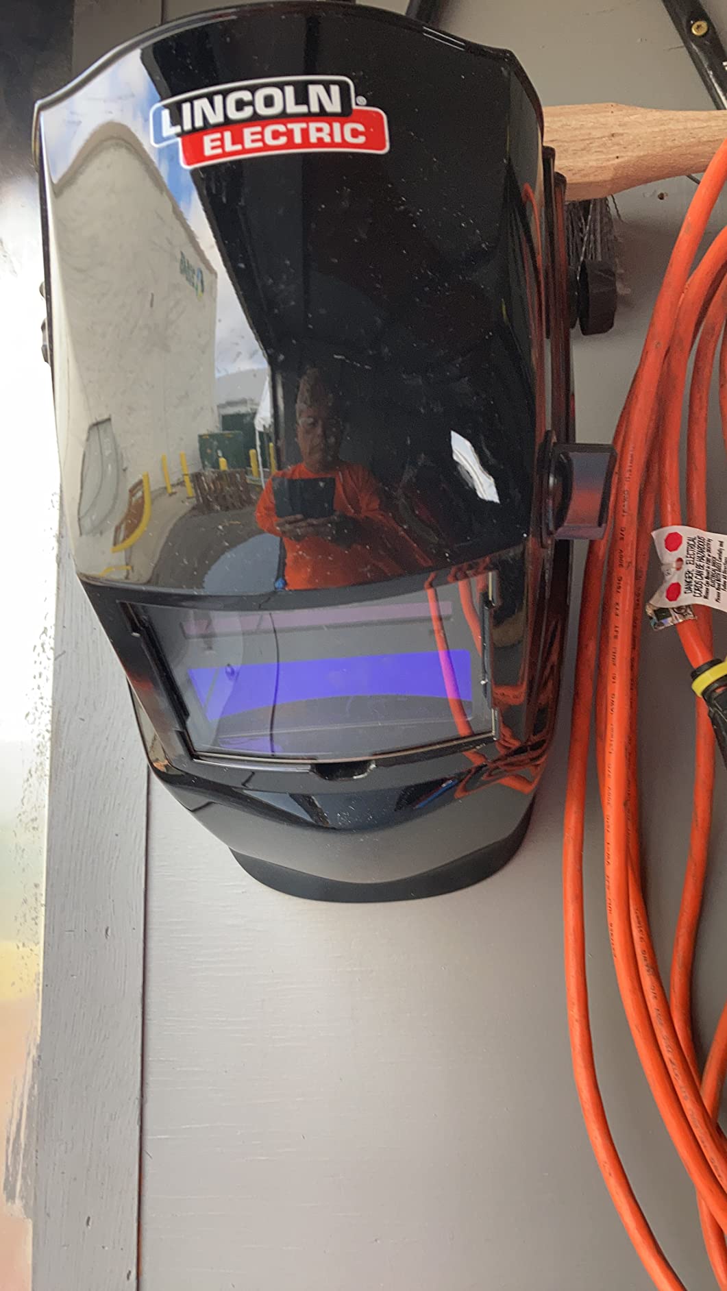 Lincoln Electric K3419-1 Glossy VAR 7-13 W/Grind ADF Helmet, Capacity, Volume, Polycarbonate, 11.12 x 10.25 x 11.87, Black ( customer photo 2