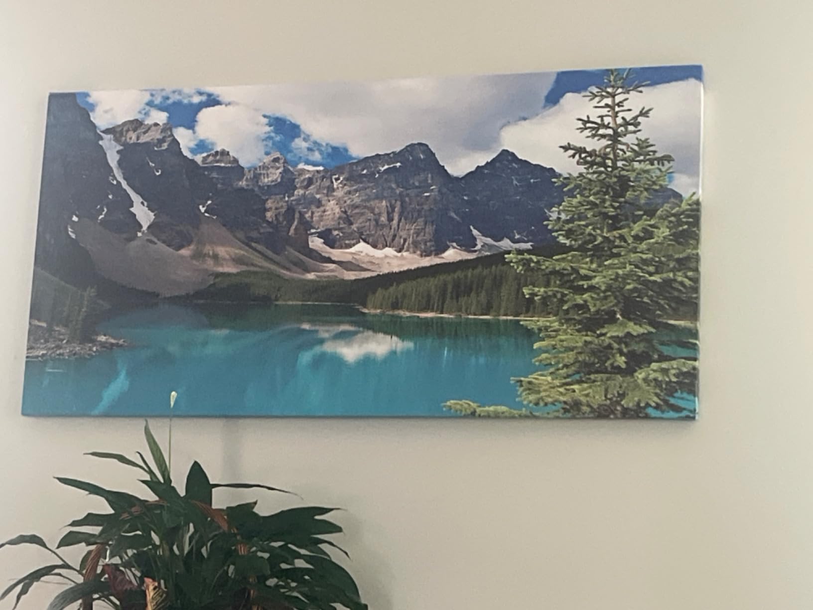 Canvas Wall Art Mountain Lake Canvas Pictures Large Nature Artwork Moraine Lake Glacially Fed Lake National Park Contemporary Wall Art for Bedroom Living Room Home Office Kitchen Wall Decor 20
