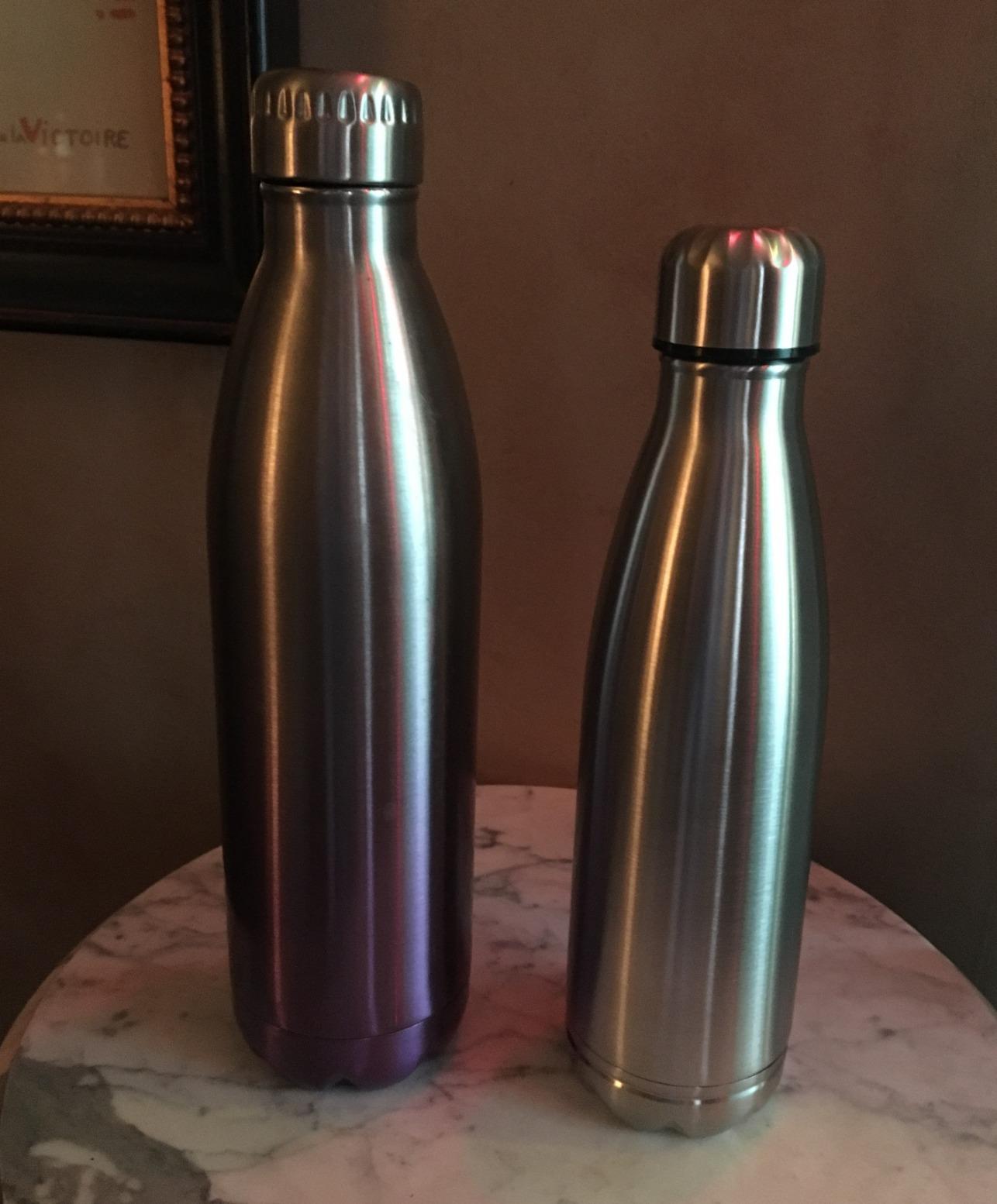 Diversion Water Bottle Safe, Stainless Steel with separate compartment. customer photo 1