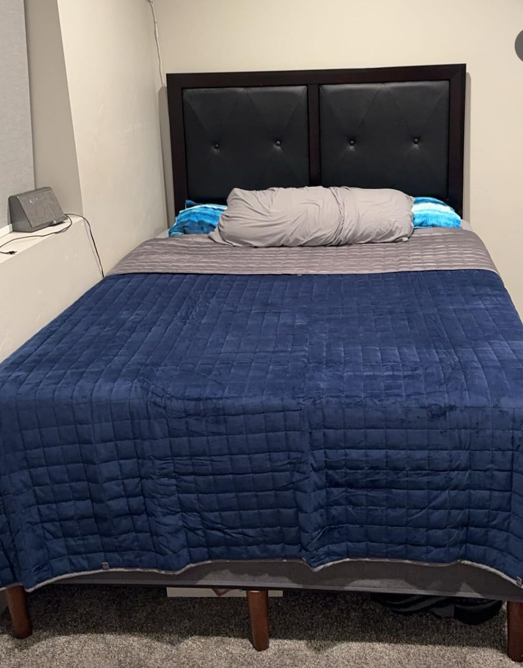 YnM Cooling Weighted Blanket for Adults, 15lbs Heavy Bed Throw for One Person of 140lbs, Perfect for Hot Sleepers or Warm Climates with Rayon/Glass Beads(60x80 Inches, Queen Bed, Sea Grass) customer photo 1
