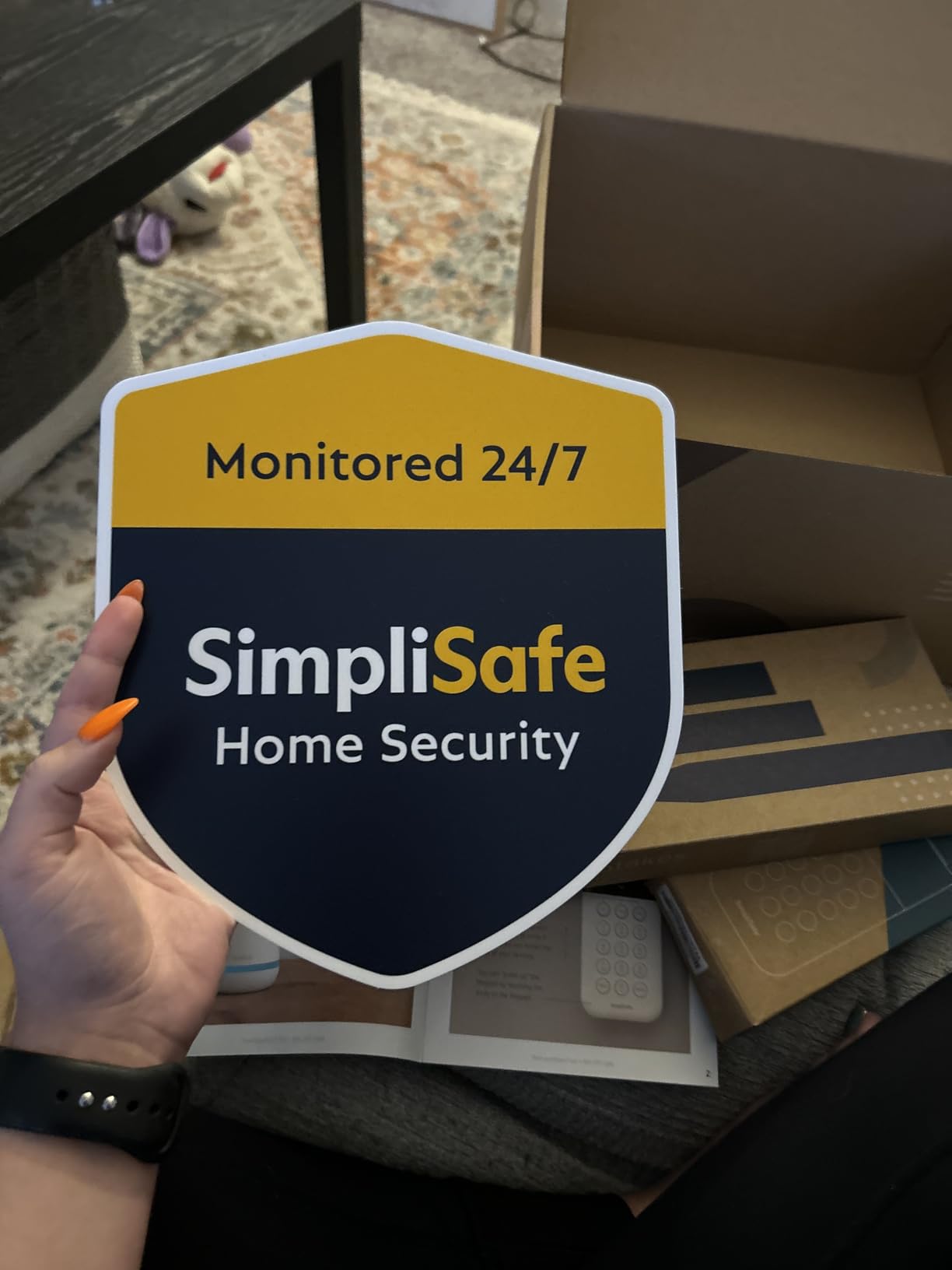 SimpliSafe 8 Piece Wireless Home Security System - Optional 24/7 Professional Monitoring - No Contract - Compatible with Alexa and Google Assistant , White customer photo 2