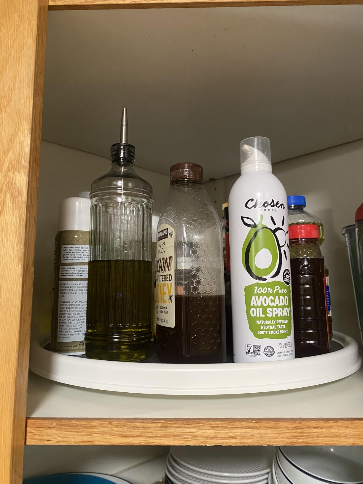 Copco Under-Sink Pantry and Cabinet Organizer, 18-Inch, Revolving Storage Solution, White and Gray customer photo 2
