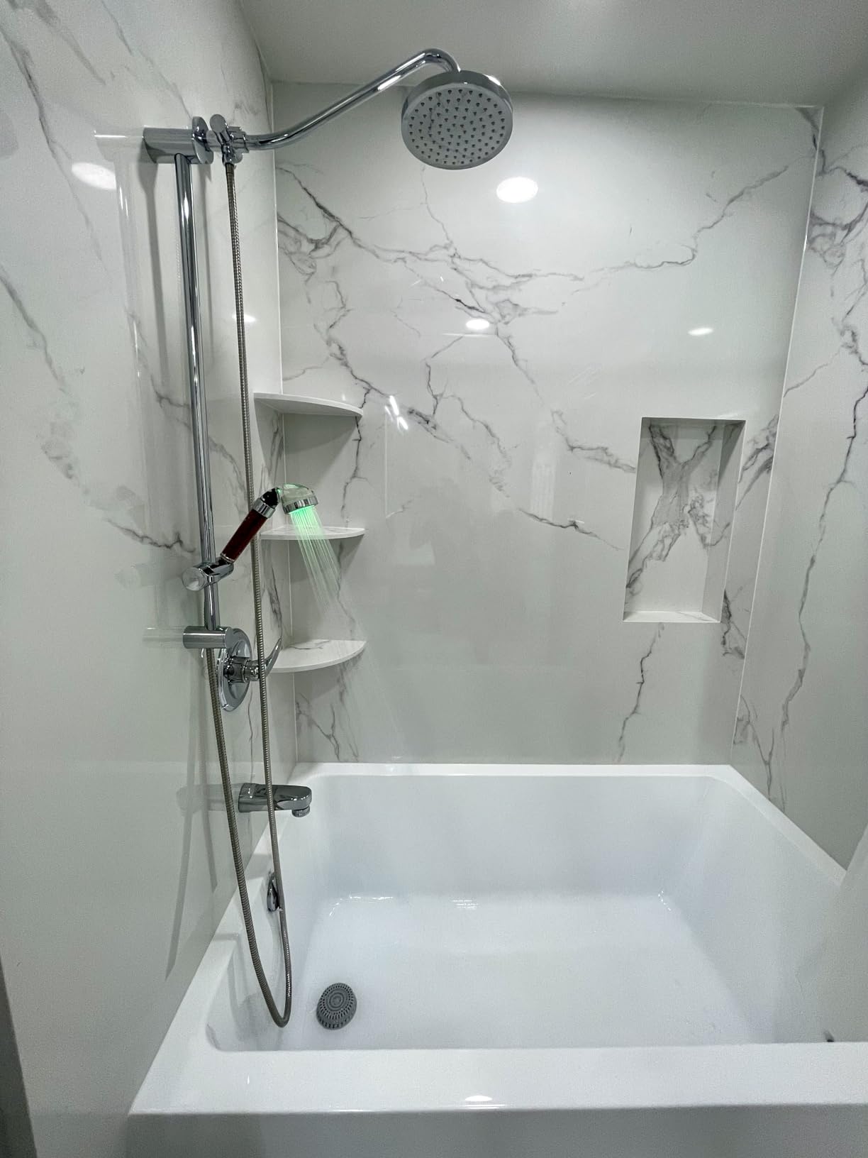 Kingston Brass Aqua Eden VTAP603622L 60-Inch Acrylic Alcove Tub with Left Hand Drain, White customer photo 2