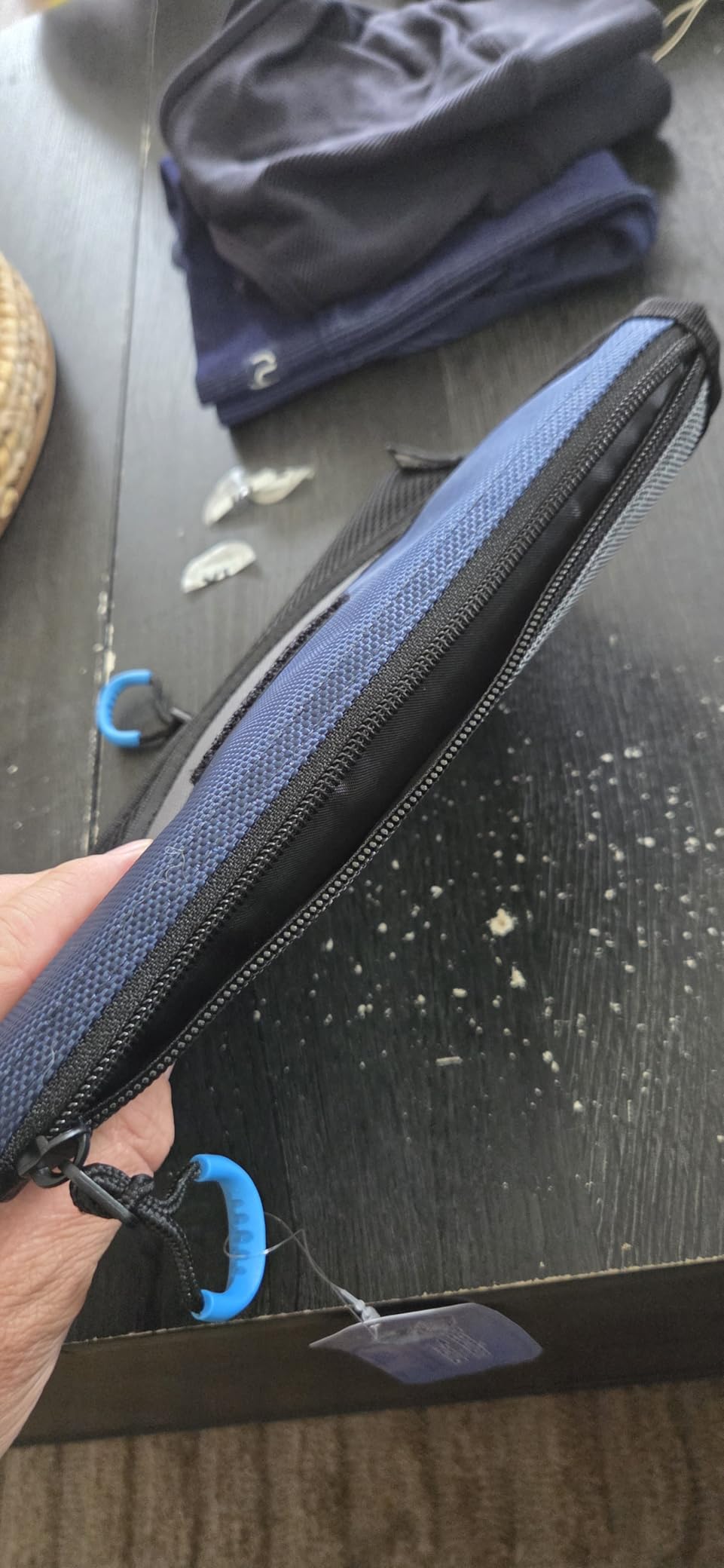 Reaction Tackle Fishing Tackle Organizer Case, Soft Bait Binder for Soft Plastics and Terminal Tackle with Zippered Sleeves, Small Blue customer photo 1