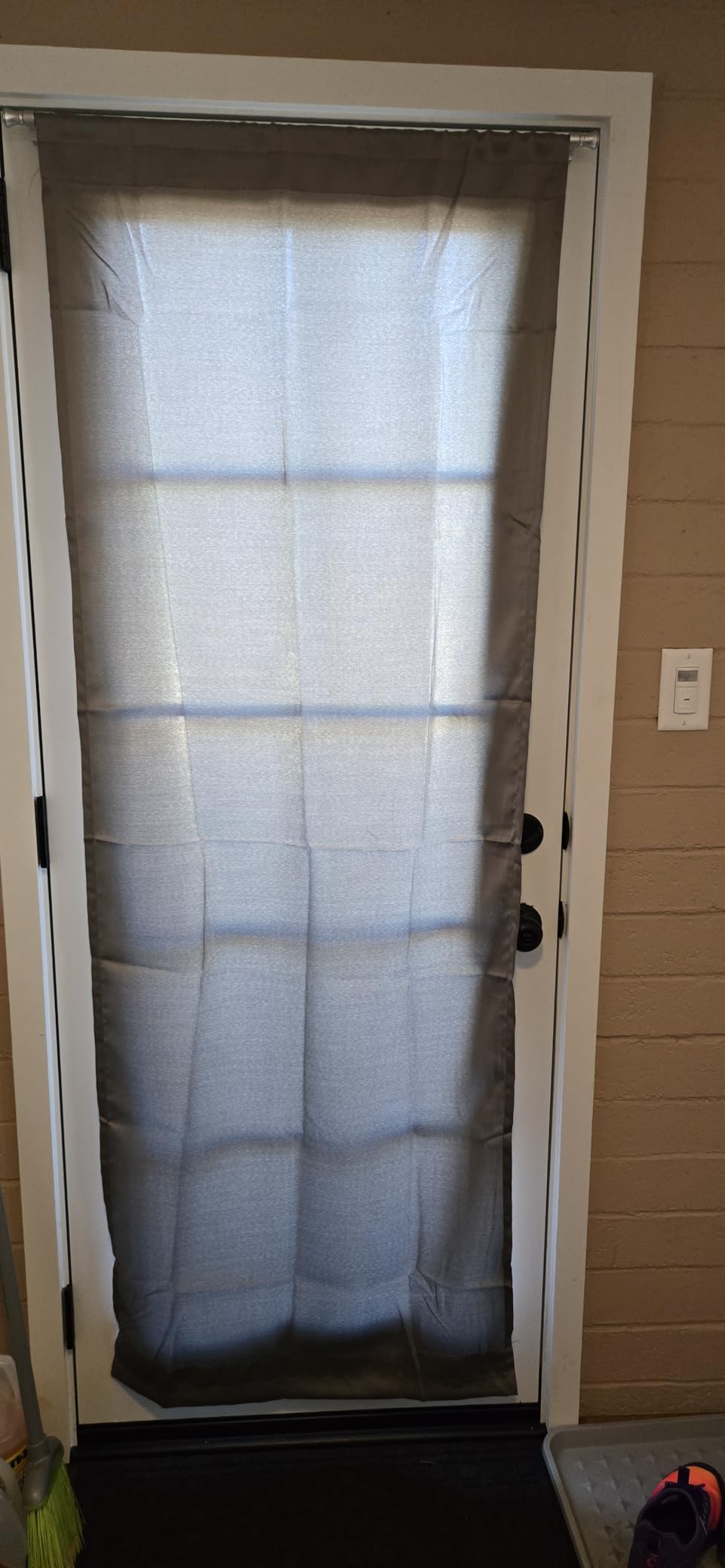 Sun Zero Barrow Energy Efficient Rod Pocket Door Curtain Panel, 54