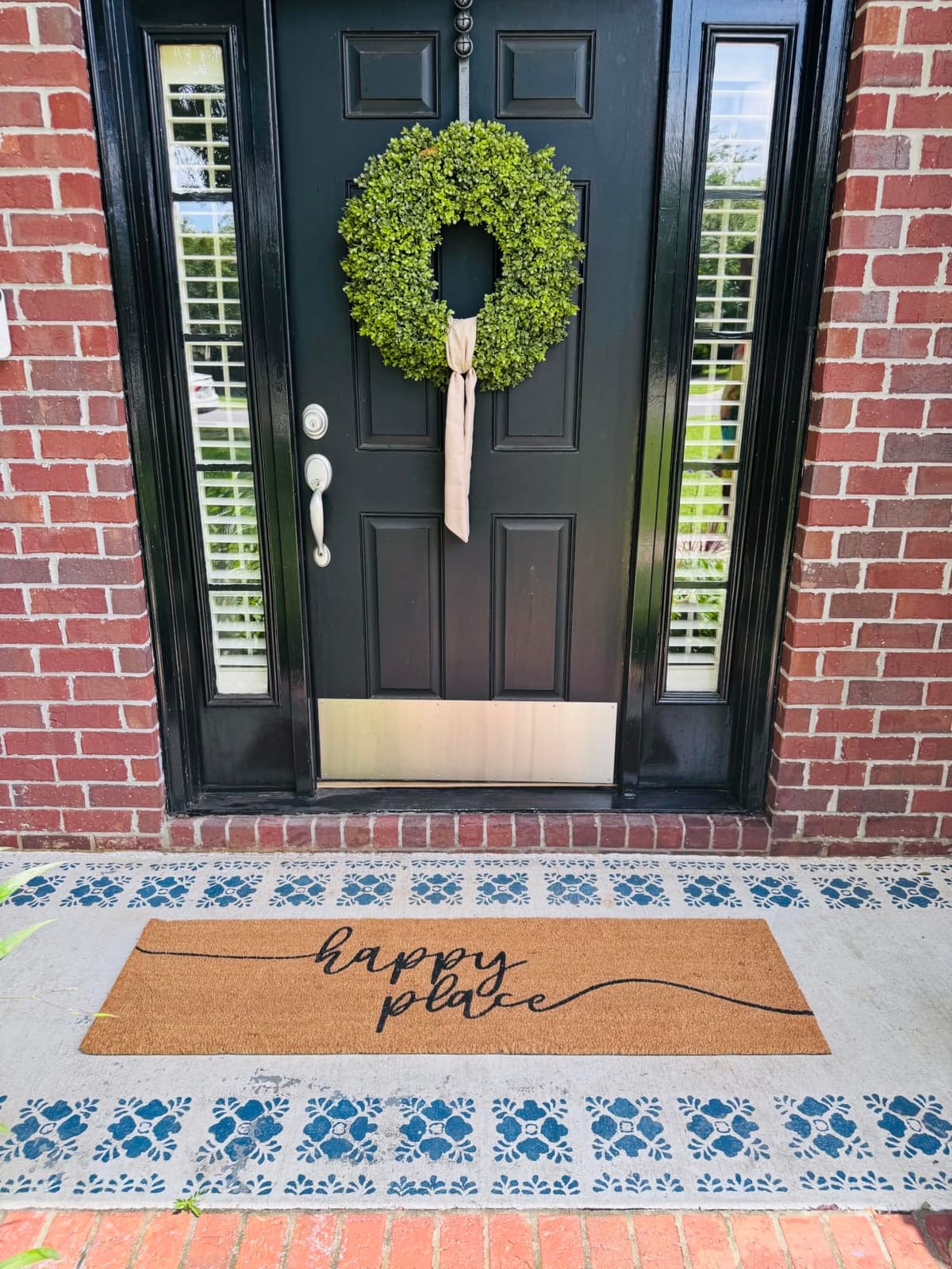 Juvale Lavender Floral Door Mat - 17 x 30 in, Purple Coir - Welcome Mat for Front Door & Entryway - Coir Doormat for Patio & Porch customer photo 2