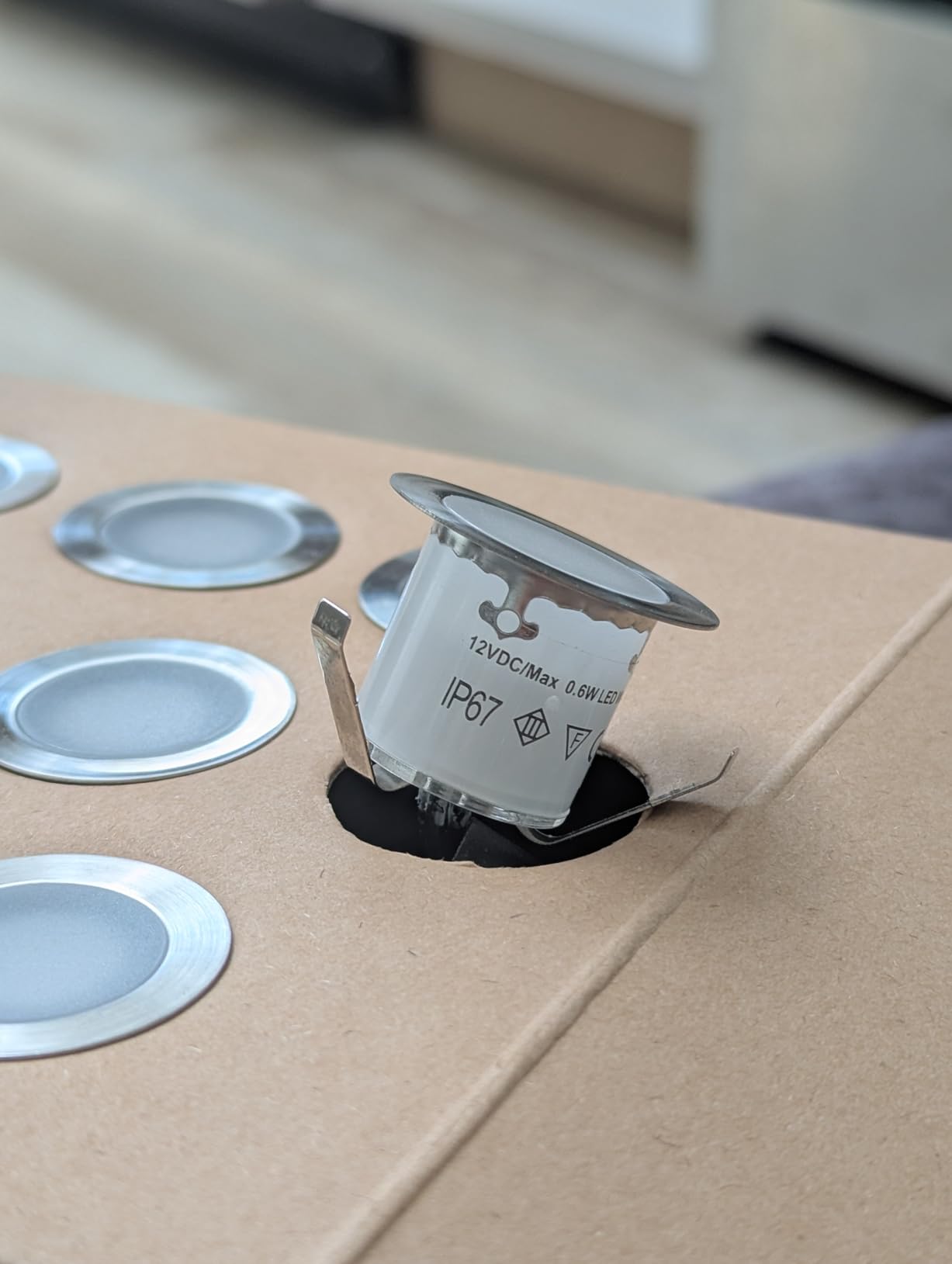 SMY Lighting Recessed LED Deck Light Kits with Protecting Shell φ32mm, Outdoor LED Landscape Lighting IP67 Waterproof,12V Low Voltage for Garden,Yard Steps,Stair,Patio,Floor,Kitchen Decoration customer photo 2