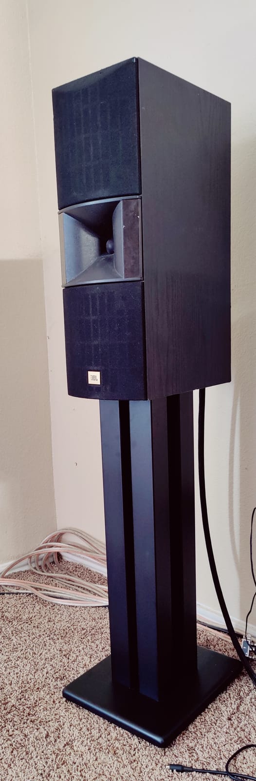 Monolith 28 Inch Speaker Stand (Each) - Supports 100 lbs, Adjustable Spikes, Compatible with Bose, Polk, Sony, Yamaha, Pioneer and Others, Black customer photo 1